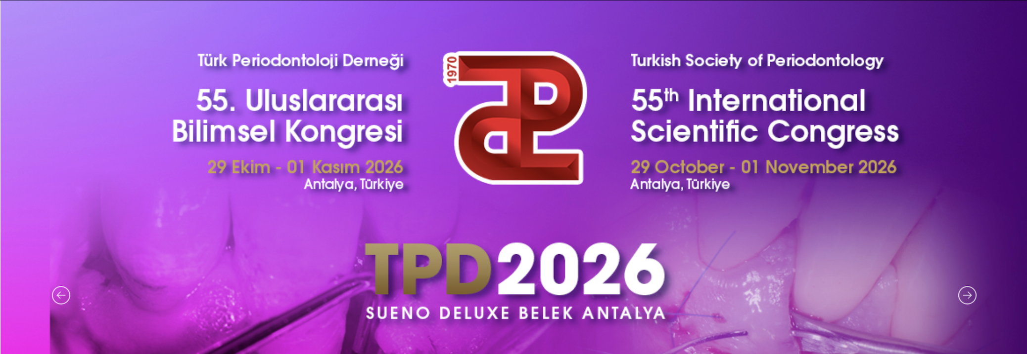 Türk Periodontoloji Derneği 55. Uluslararası Bilimsel Kongresi