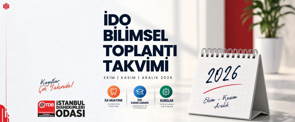 İDO Bilimsel Toplantı Takvimi | Ekim – Kasım – Aralık 2026